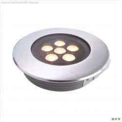 Bodeneinbauleuchte, Flat 230V 150 mm, 12 W, 3000 K, Silber, 220-240 V/AC, 50 / 60 Hz, IP 67