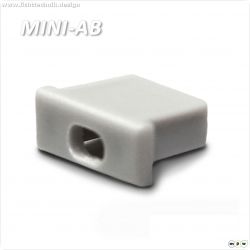 Endkappe f?r Profil MINI-AB10 silber, mit Kabeldurchf?hrung