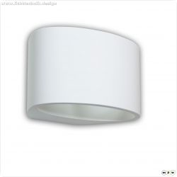 Gips-Wandleuchte G9, oval