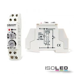 Universal-Hutschienen-Push Dimmer f?r dimmbare 230V LED Leuchtmittel/Trafos, 400VA