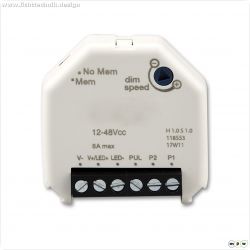 Universal-Push PWM-Dimmer f?r LED Spots / Stripes, 1 Kanal, 12-24V 8A, 36-48V 6A