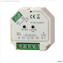 Sys-One Funk/Push Dimmer f?r dimmbare 230V LED Leuchtmittel/Trafos, 200VA