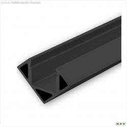 LED Eckprofil CORNER11 Aluminium schwarz RAL 9005, 200cm