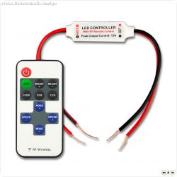 LED Strip Mini Funk PWM-Dimmer, 1 Kanal, 12-24V DC 3A