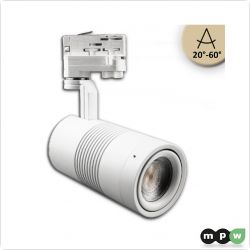 3-PH Schienen-Strahler Bread Light fokussierbar, 35W, 20?-60?, wei? matt