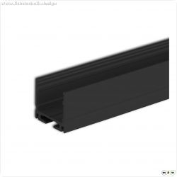 LED Aufbauprofil SURF16 Aluminium schwarz pulverbeschichtet, 200cm