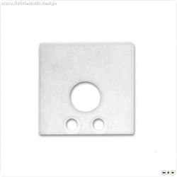 Endkappe EC 59W wei? RAL 9010 f?r Profil SURF16 mit Kabeldurchf?hrung, 2 STK, inkl. Schrauben