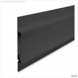 LED Trockenbau-Leuchtenprofil Single Curve, schwarz pulverbeschichtet 200cm