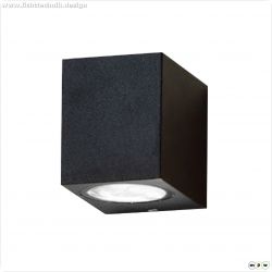Wandleuchte 1xGU10, IP54, sandschwarz, exkl. Leuchtmittel