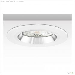 Einbaurahmen rund, Loch 80mm, wei? + wei?-silber, f?r GU10/MR16 Spots
