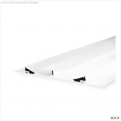 LED Trockenbau-Leuchtenprofil Double Curve, wei? RAL 9010 200cm