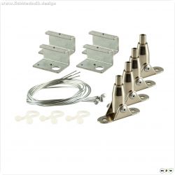 Seilabh?ngung (4 Stk) f?r UGR<16 Line Panels mit beweglicher Deckenhalterung und Stahlseile 1,5m