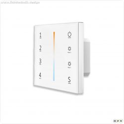 Sys-Pro wei?dynamische 4 Zonen Einbau-Touch-Fernbedienung + DMX-Output, wei?, 230V