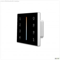 Sys-Pro wei?dynamische 4 Zonen Einbau-Touch-Fernbedienung + DMX Output, schwarz, 230V