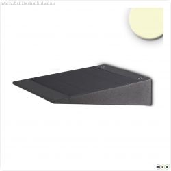 LED SOLAR Wandleuchte mit HF-Bewegungs- u. Helligkeitssensor, 2W, IP54, warmwei?