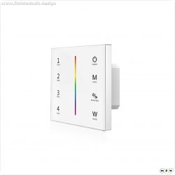 Sys-Pro RGB+W 4 Zonen Einbau-Touch-Fernbedienung + DMX Output, wei?, 230V