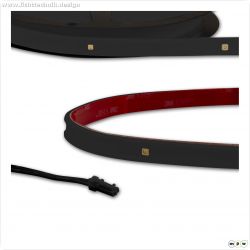 LED UV-C MiniAMP Flexband 270nm, 12V DC, 3W, IP54, 58cm, schwarz, eins. Kabel + maleAMP, 12 LED/m