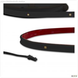 LED UV-C MiniAMP Flexband 270nm, 12V DC, 6W, IP54, 58cm, schwarz, eins. Kabel + maleAMP, 24 LED/m