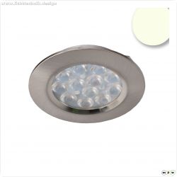 LED M?beleinbaustrahler MiniAMP silber, 4W, 60?, 12V DC warmwei? 3000K, dimmbar