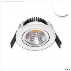 LED Einbaustrahler MiniAMP 24V DC, 68mm Loch, alu geb?rstet, 5W, 4000K, dimmbar