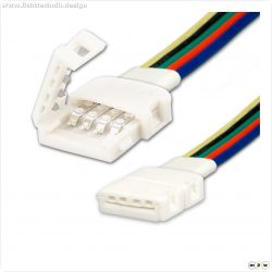 Clip-Verbinder mit Kabel (max. 5A) C1512 f?r 5-pol. IP20 Flexstripes mit Breite 12mm, Pitch >12mm