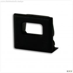 Endkappe EC82B schwarz f?r Profil SURF10 mit Kabeldurchf?hrung, 1 STK