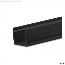 LED Aufbauprofil SURF10 Aluminium schwarz RAL 9005, 200cm