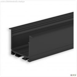 LED Einbauprofil DIVE20 Aluminium schwarz RAL9005, 200cm
