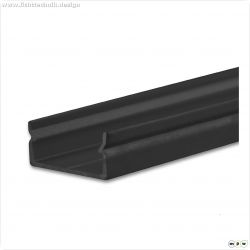 LED Aufbauprofil PURE14 S Aluminium schwarz RAL 9005, 200cm