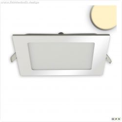 LED Downlight, 15W, eckig, ultraflach, silber, warmwei?, dimmbar
