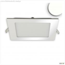LED Downlight, 15W, eckig, ultraflach, silber, neutralwei?, dimmbar