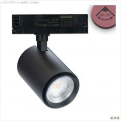 3-Phasen Schienenstrahler fokussierbar, 34W, 20?-70?, schwarz matt, Fresh Meat 3200K