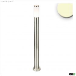 Pollerleuchte 1100 Edelstahl, IP44, warmwei?, inkl. E27 LED Leuchtmittel 9W