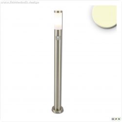 Pollerleuchte 1100 Edelstahl, IP44, PIR Bewegungssensor, warmwei?, inkl. E27 LED Leuchtmittel 9W