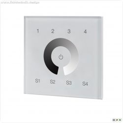 DALI 4 Gruppen / 4 Szenen Einbau-Touch Master-Dimmer, wei?, 230V AC oder DALI-Bus Spannung