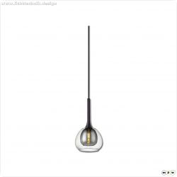Pendelleuchte, clear/black Glas, E14, 50-300cm, exkl. Leuchtmittel, exkl. Baldachin