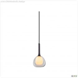 Pendelleuchte, clear/white Glas, E14, 50-300cm, exkl. Leuchtmittel, exkl. Baldachin