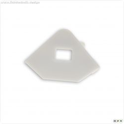 Endkappe EC97 wei? f?r Profil CORNER11n mit Kabeldurchf?hrung, 1 STK