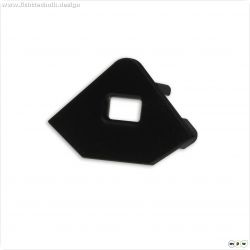 Endkappe EC97 schwarz f?r Profil CORNER11n mit Kabeldurchf?hrung, 1 STK