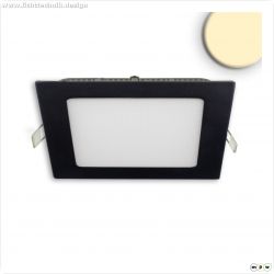 LED Downlight, 9W, eckig, ultraflach, blendungsreduziert, schwarz, warmwei?, dimmbar CRI90