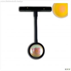Track48 Leuchte Sunglow flexible schwarz 5,5W, 160?, 48V DC, 2000K, DALI dimmbar