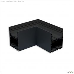 LAMP40 90? Eck, geschwei?t, 140x140mm, schwarz RAL 9005, exkl. Cover