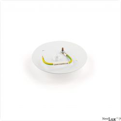 New Lux Abdeckplatte f?r UP Dosen 68 mm, Metall, wei?, Seilf?hrung und Zugentlastung