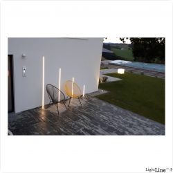 LL25 - Outdoor Wand- Bodeneinbau Set IP68 4x2m, 3000K, 10W/m inkl. Trafo