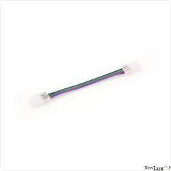 NewLux Clip-Verb. mit 15cm Kabel 4pol., f?r Flexstrips mit 10mm, IP20