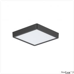 NewLux LED Wand-/Deckenl. BASIC, schwarz, 8W, eckig, 160x160mm, CCT, IP20, dimmbar