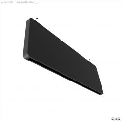 Akustik-Pendel-BAFFEL TRACK48ID (unbest?ckt) schwarz, 1250mm, indirekt: 20W SkyBlue