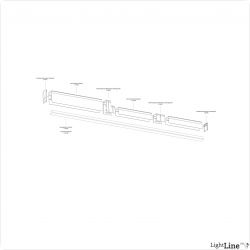 Laufmeter / LightLineLed - Betoneinbau Profil, wei?, inkl. Zubeh?r