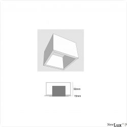 NewLux Brandschutzgeh?use f?r LED Spot und Downlight, Gipskarton 15mm