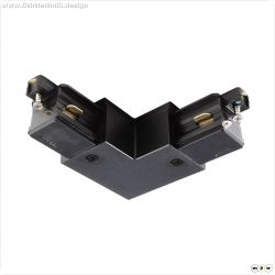 1-Phasen Schienensystem, D One 90?-Verbinder, links, schwarz, Schwarz, 220-240 V/AC, IP 20